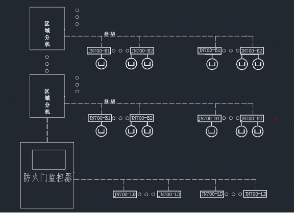 防火門監控系統電路圖